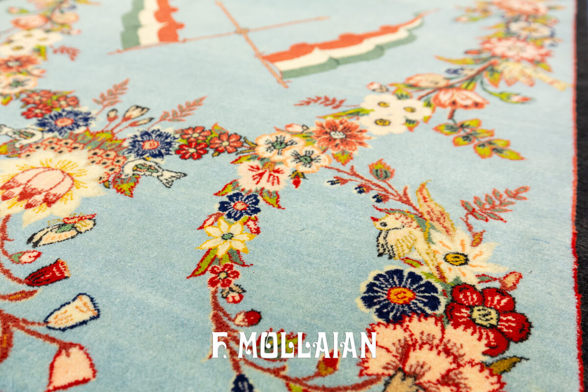 Isfahan Rug Qajar Silk Warps Extra Fine n°:956621